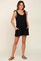 Black Knot Strap Romper