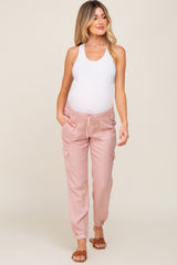 Light Pink Maternity Jogger Pants