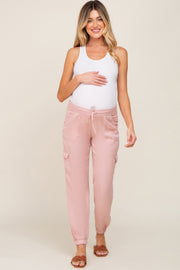 Light Pink Maternity Jogger Pants