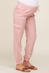 Light Pink Maternity Jogger Pants