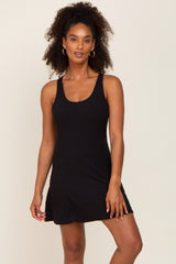 Black Tennis Racerback Romper Dress