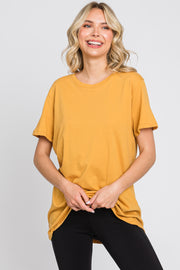 Gold Oversized Short Sleeve Top