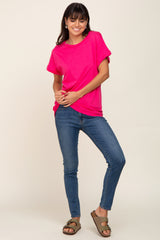 Fuchsia Short Sleeve Top