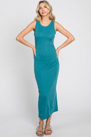 Emerald Fitted Midi Dress