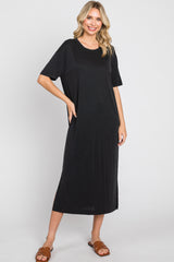 Black Midi T-Shirt Dress