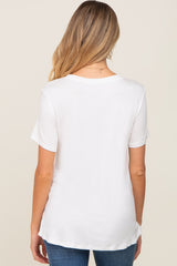 White Basic Maternity Tee