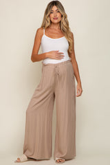 Taupe Wide Leg Maternity Pants