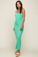 Mint Sleeveless Ribbed Maxi Dress