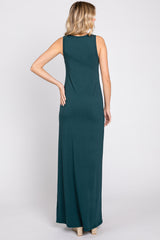 Forest Green Soft Knit Maxi Dress