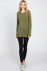 Olive Long Sleeve Top