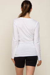 White Long Sleeve Maternity Top