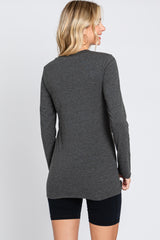 Charcoal Long Sleeve Top