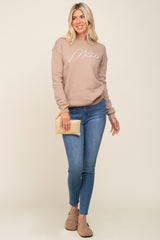 Beige Ultra Soft Mother Sweatshirt