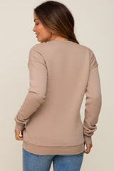 Beige Ultra Soft Mother Maternity Sweatshirt