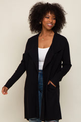 Black Draped Cardigan