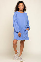 Blue Ultra Soft Sweatshirt Dress