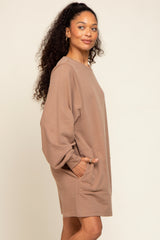 Mocha Ultra Soft Sweatshirt Dress