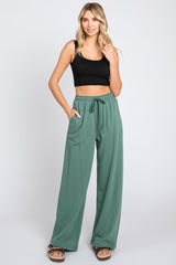 Olive Wide Leg Joggers