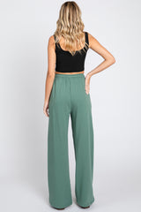 Olive Wide Leg Joggers