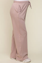 Mocha Wide Leg Maternity Joggers