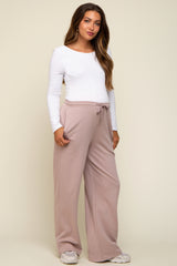 Mocha Wide Leg Maternity Joggers