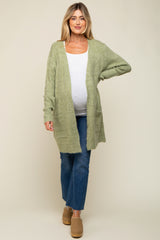 Sage Basic Knit Maternity Cardigan