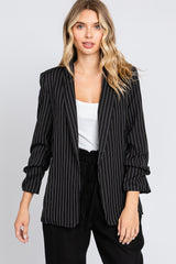 Black Pinstriped Blazer