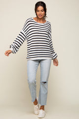 Black Striped Maternity Sweater