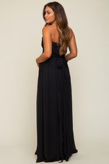 Black Sweetheart Convertible Chiffon Maternity Gown