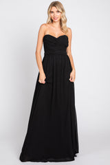 Black Sweetheart Convertible Chiffon Gown