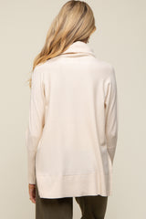 Cream Cowl Neck Dolman Sleeve Maternity Sweater