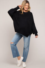 Black Maternity Long Sleeve Sweater