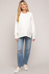 Ivory Maternity Long Sleeve Sweater