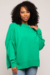 Green Mock Neck Sweater