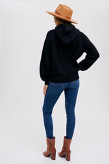 Black Hooded Sweater