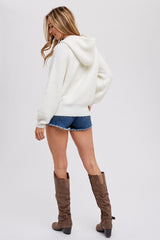 Ivory Hooded Sweater