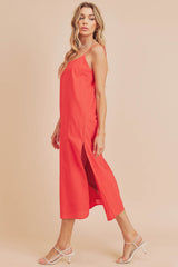 Hot Coral Shift Dress