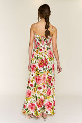 Red Floral Red Floral Sleeveless Maxi Dress