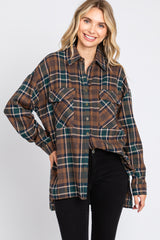 Mocha Plaid Flannel Top