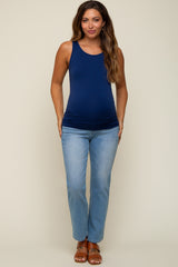 Navy Blue Basic Seamless Maternity Tank