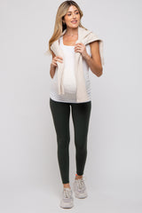 Forest Green Basic Maternity Leggings