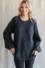 Charcoal Soft Brushed Sweater