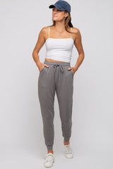 Grey Ultra Soft Knit Drawstring Joggers