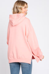 Pink Drawstring Hoodie