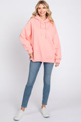 Pink Drawstring Hoodie