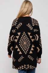 Black Print Maternity Cardigan