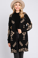 Black Print Maternity Cardigan