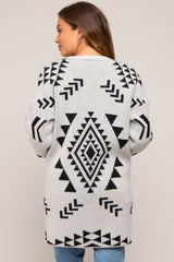 Ivory Print Maternity Cardigan