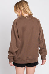 Brown Pullover Terry Crewneck