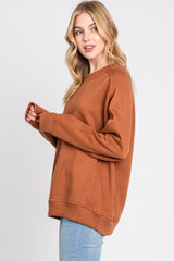 Camel Pullover Terry Crewneck